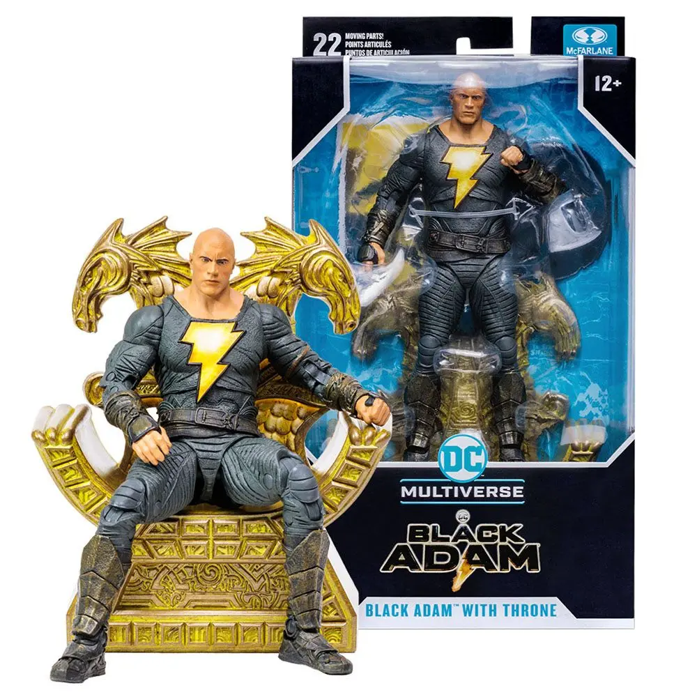 DC Black Adam Movie Black Adam with Throne akciófigura 18 cm termékfotó