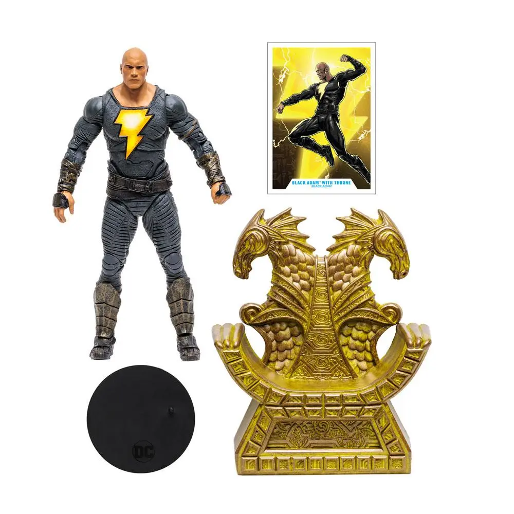 DC Black Adam Movie Black Adam with Throne akciófigura 18 cm termékfotó