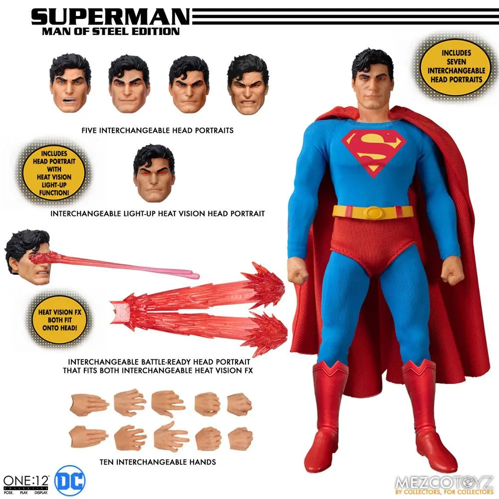 DC Comics 1/12 Superman - Man of Steel Edition akciófigura 16 cm termékfotó