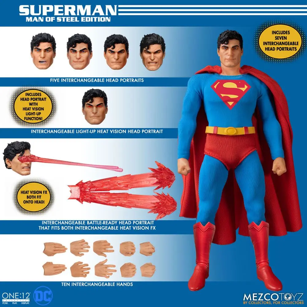 DC Comics 1/12 Superman - Man of Steel Edition akciófigura 16 cm termékfotó
