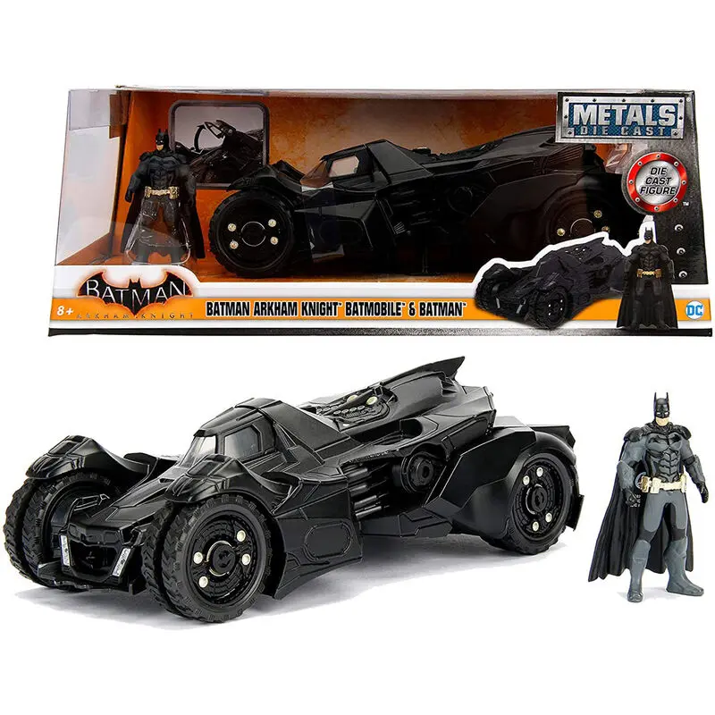 DC Comics Arkham Knight Batmobil fém autó + figura szett termékfotó