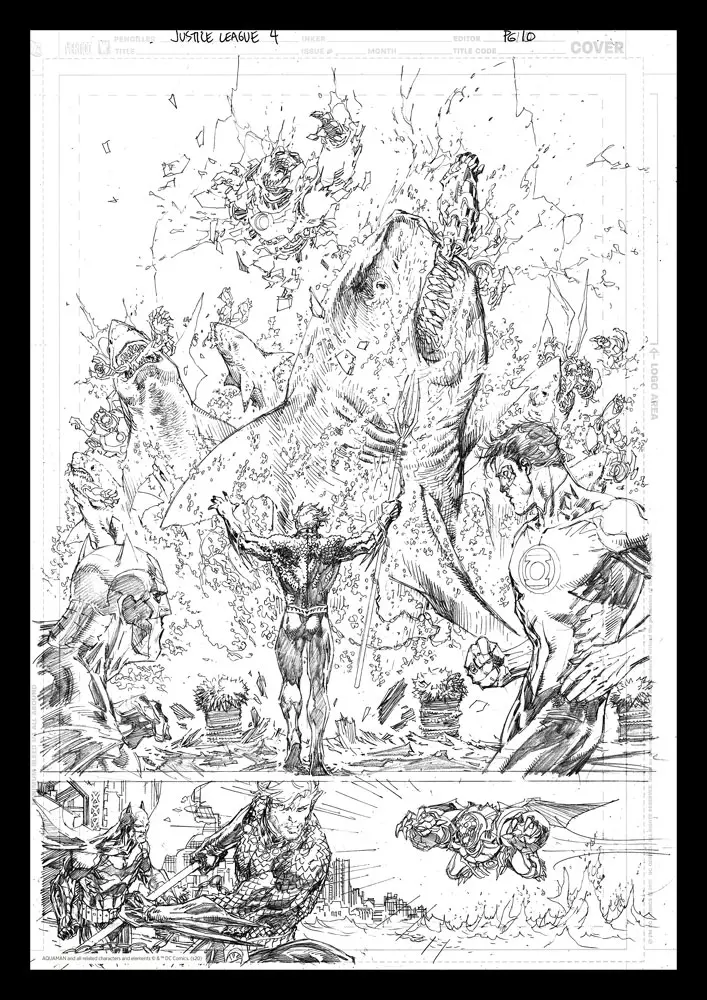 DC Comics Art Print Aquaman Comic Book Art Print 42 x 30 cm termékfotó