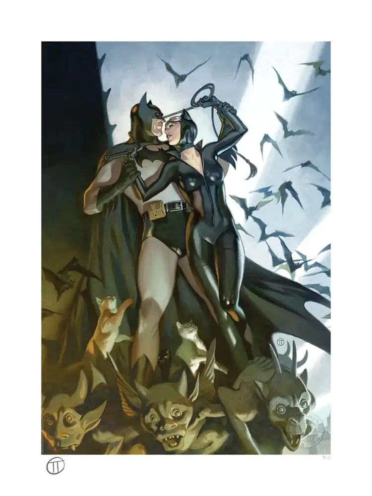 DC Comics Art Print Batman &amp; Catwoman 46 x 61 cm - keretezetlen vászonkép termékfotó