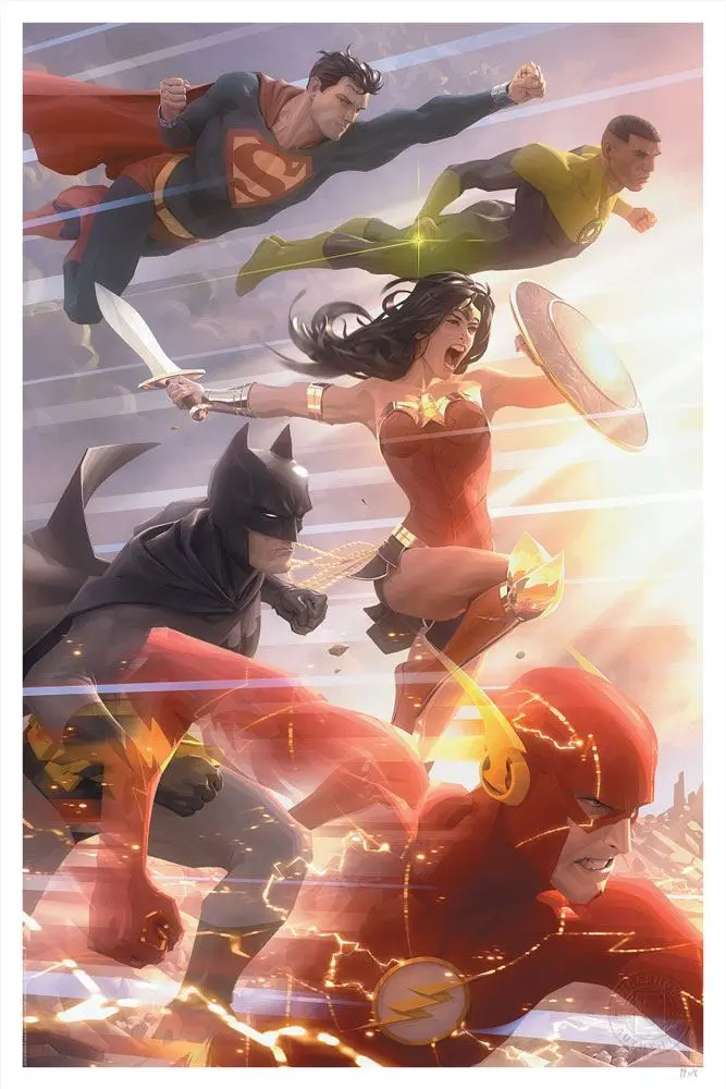 DC Comics Art Print Justice League #49 41 x 61 cm - keretezetlen vászonkép termékfotó