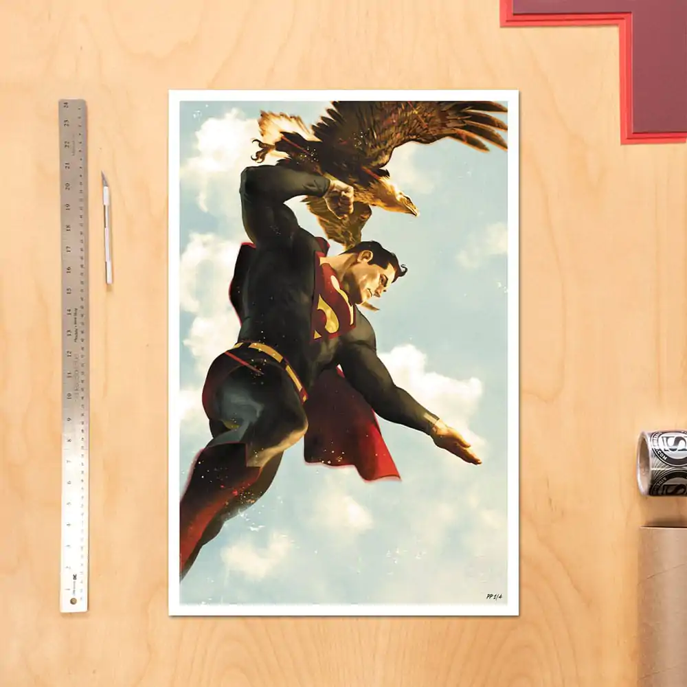DC Comics Art Print Superman 61 x 41 cm - keretezetlen vászonkép termékfotó