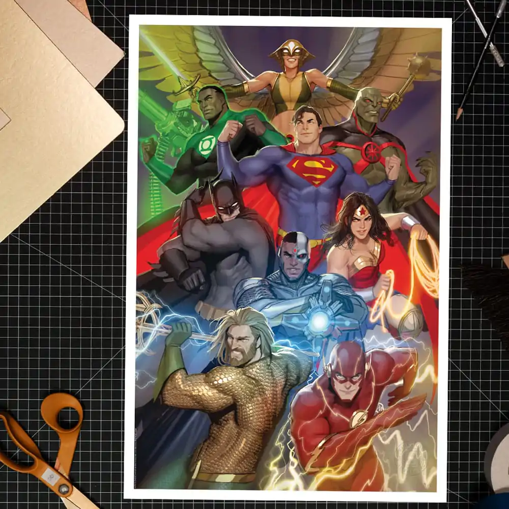 DC Comics Art Print The Justice League 41 x 61 cm - keretezetlen vászonkép termékfotó