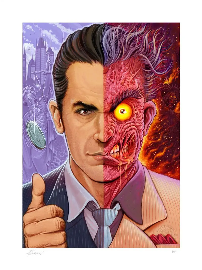 DC Comics Art Print Two-Face 46 x 61 cm - keretezetlen vászonkép termékfotó