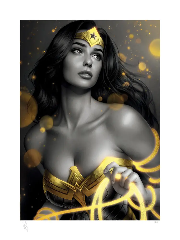 DC Comics Art Print Wonder Woman: Black &amp; Gold 46 x 61 cm - keretezetlen vászonkép termékfotó