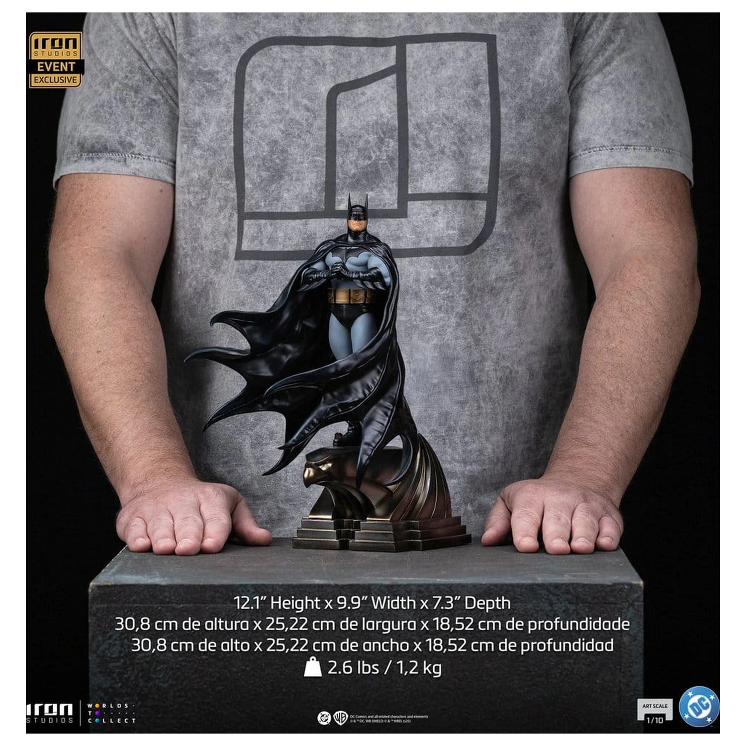 DC Comics Art Scale 1/10 Batman Trinity (CCXP Exkluzív 2025) szobor figura 31 cm termékfotó