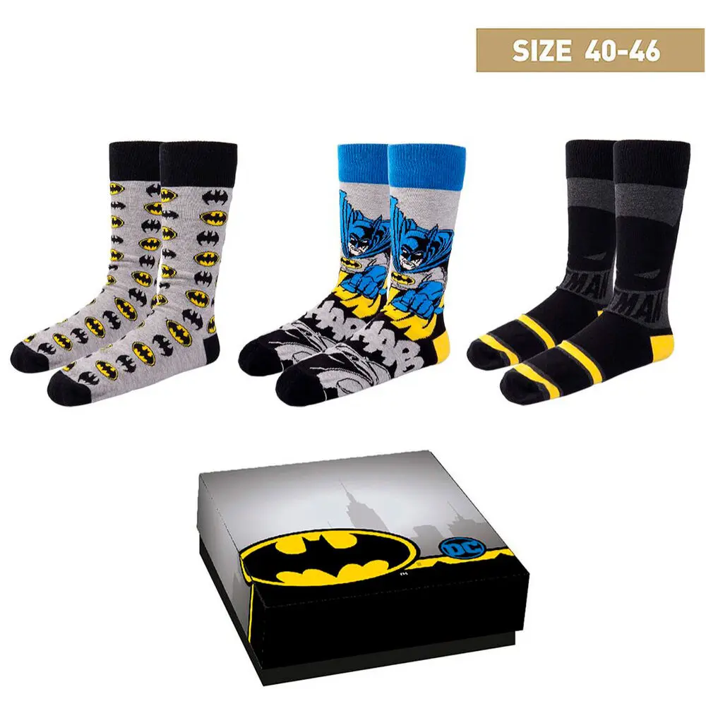 DC Comics Batman 3db-os zokni készlet (40-46) termékfotó