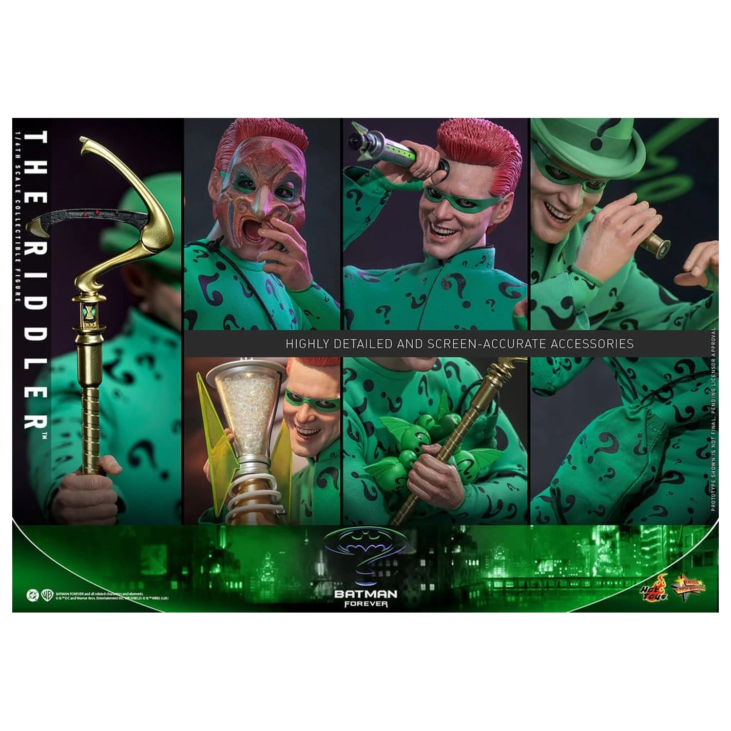 DC Comics Batman Forever Movie Masterpiece akciófigura 1/6 Riddler 31 cm termékfotó