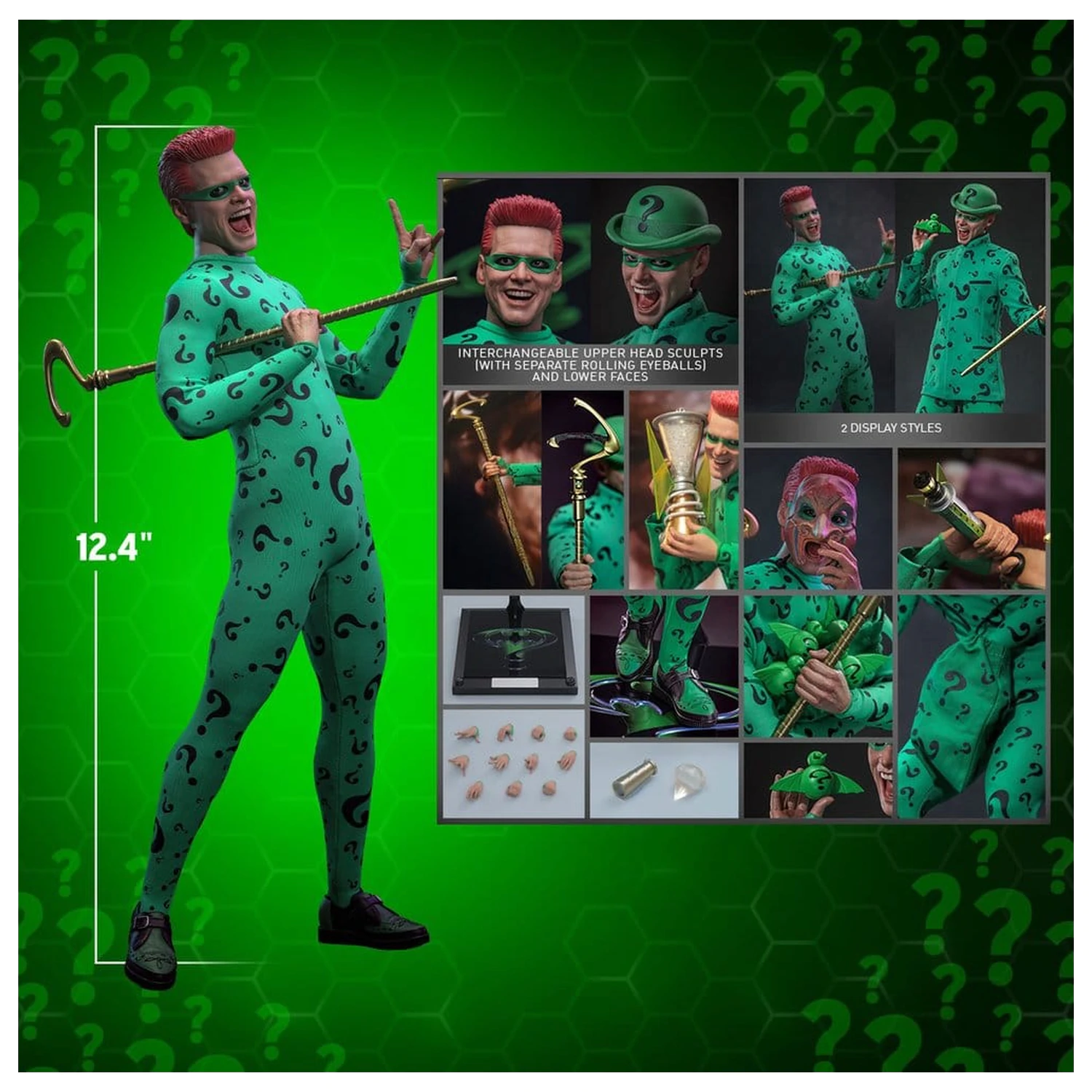 DC Comics Batman Forever Movie Masterpiece akciófigura 1/6 Riddler 31 cm termékfotó