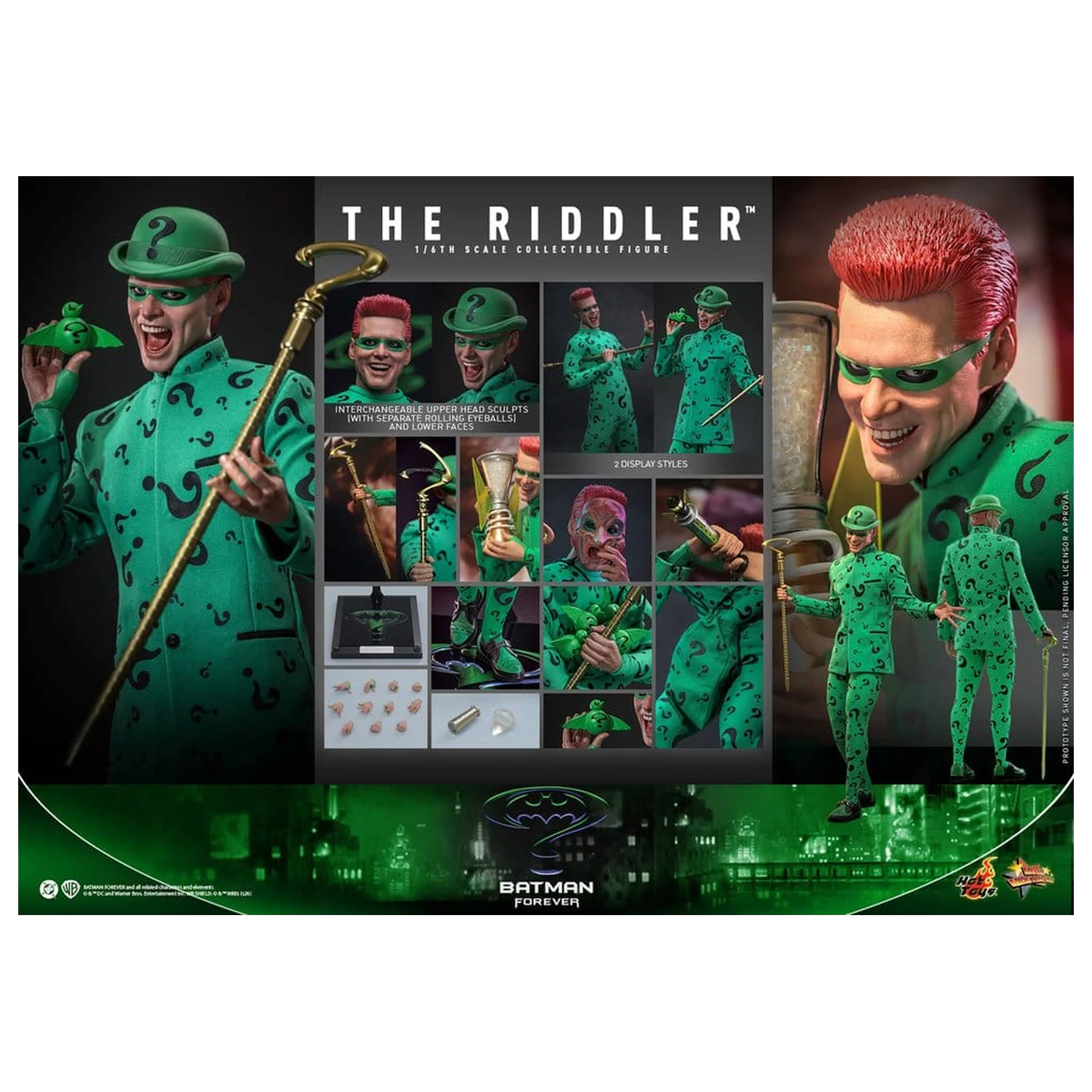 DC Comics Batman Forever Movie Masterpiece akciófigura 1/6 Riddler 31 cm termékfotó