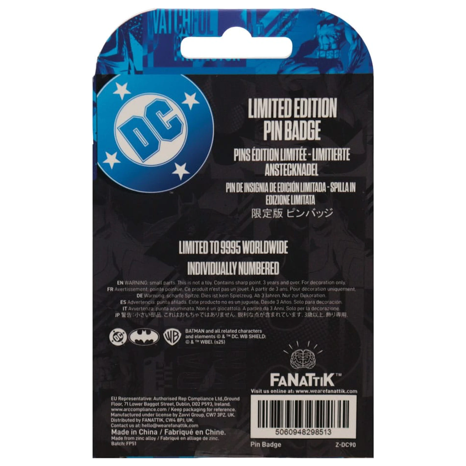 DC Comics Batman Gotham City Guardian kitűző Limitált kiadás    termékfotó