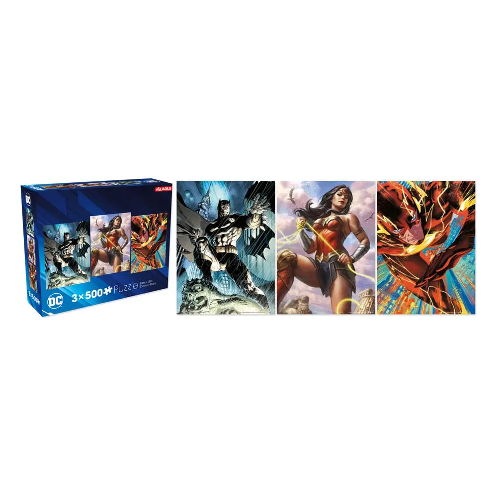 DC Comics Batman, The Flash, Wonder Woman 3 db-os puzzle csomag (500 darab) termékfotó