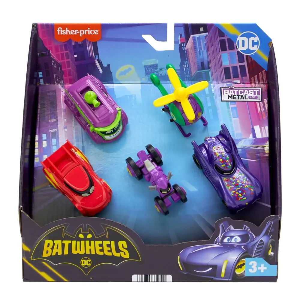 DC Comics Batwheels 5-er Pack Autos termékfotó