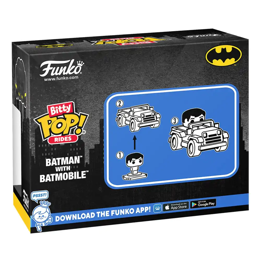 DC Comics Bitty Funko POP! Rides Vinyl figura Batman w/Batmobile 2,5 cm termékfotó