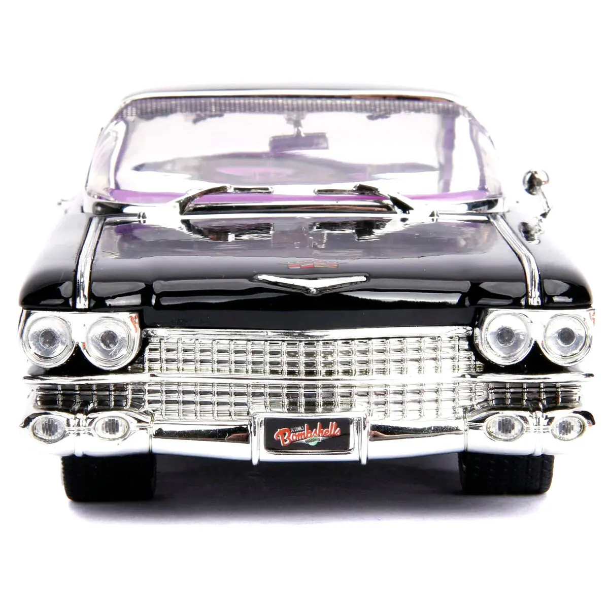 DC Comics Catwoman Cadillac Coupe Deville 1959 fém kocsi és figura csomag termékfotó