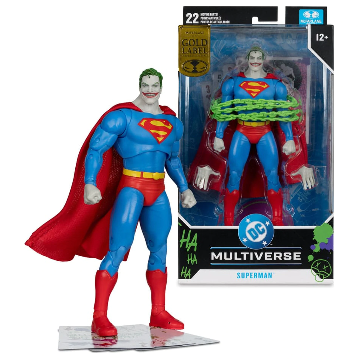 DC Comics DC Multiverse Superman (Superman #9) (Jokerized) (Gold Label) akciófigura 18 cm termékfotó
