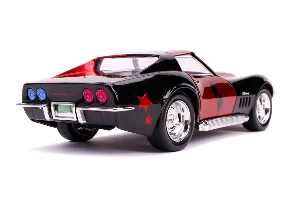 DC Comics Diecast Model 1/24 1969 Chevy Corvette Stingray és figura termékfotó