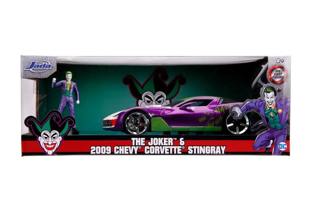 DC Comics Diecast Model 1/24 2009 Chevy Corvette Stingray és figura termékfotó