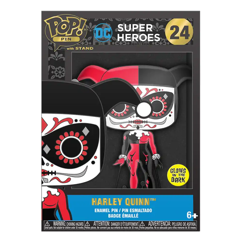 DC Comics DOTD Loungefly Funko POP! Enamel Pin Harley Quinn (Glow-in-the-Dark) 10 cm termékfotó