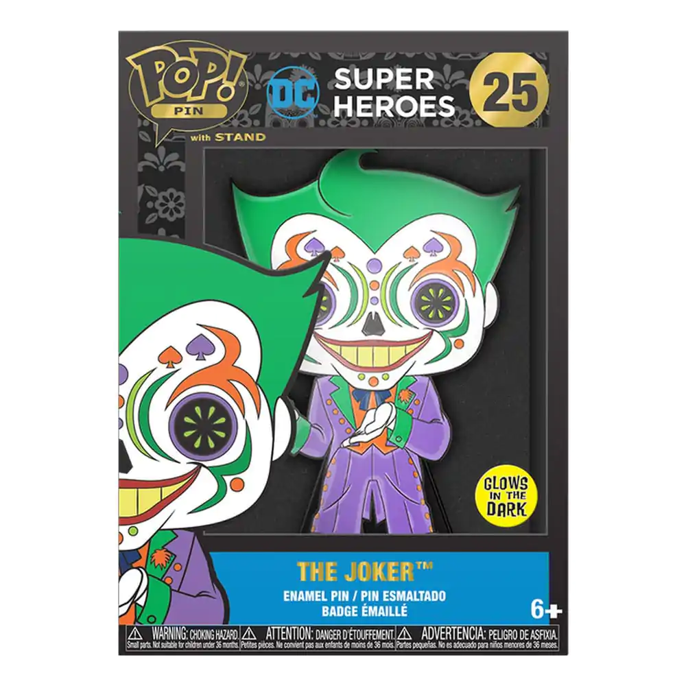 DC Comics DOTD Loungefly Funko POP! Enamel Pin Joker (Glow-in-the-Dark) 10 cm termékfotó