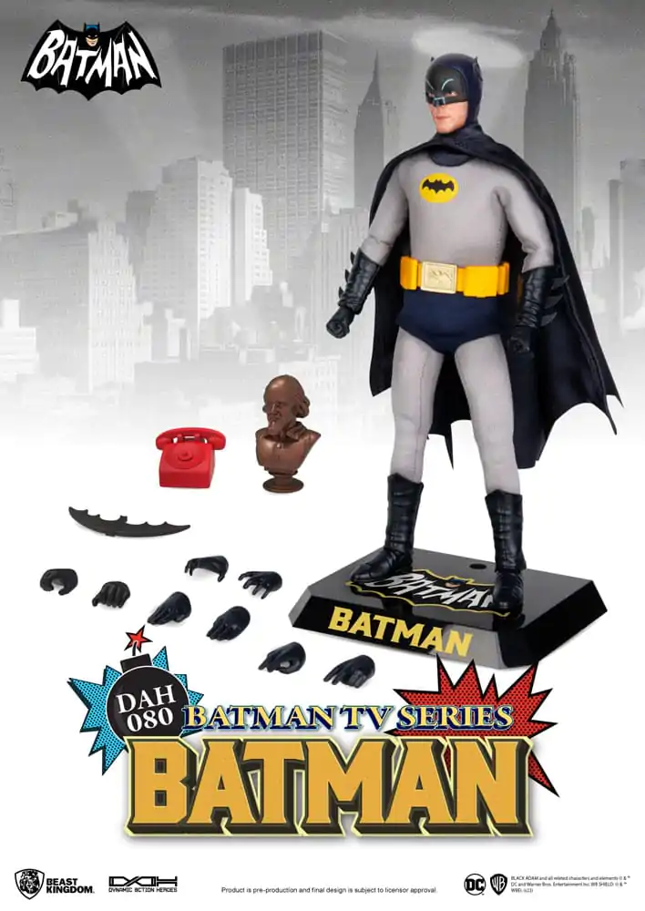 DC Comics Dynamic 8ction Heroes 1/9 Batman TV Series Batman akciófigura 24 cm termékfotó