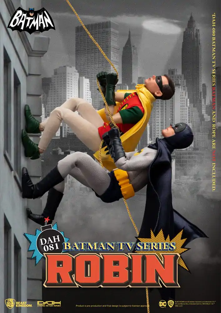 DC Comics Dynamic 8ction Heroes 1/9 Batman TV Series Robin akciófigura 24 cm termékfotó