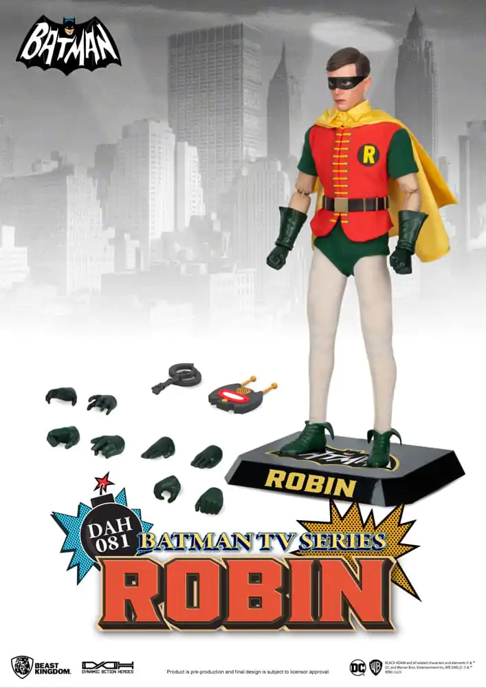 DC Comics Dynamic 8ction Heroes 1/9 Batman TV Series Robin akciófigura 24 cm termékfotó