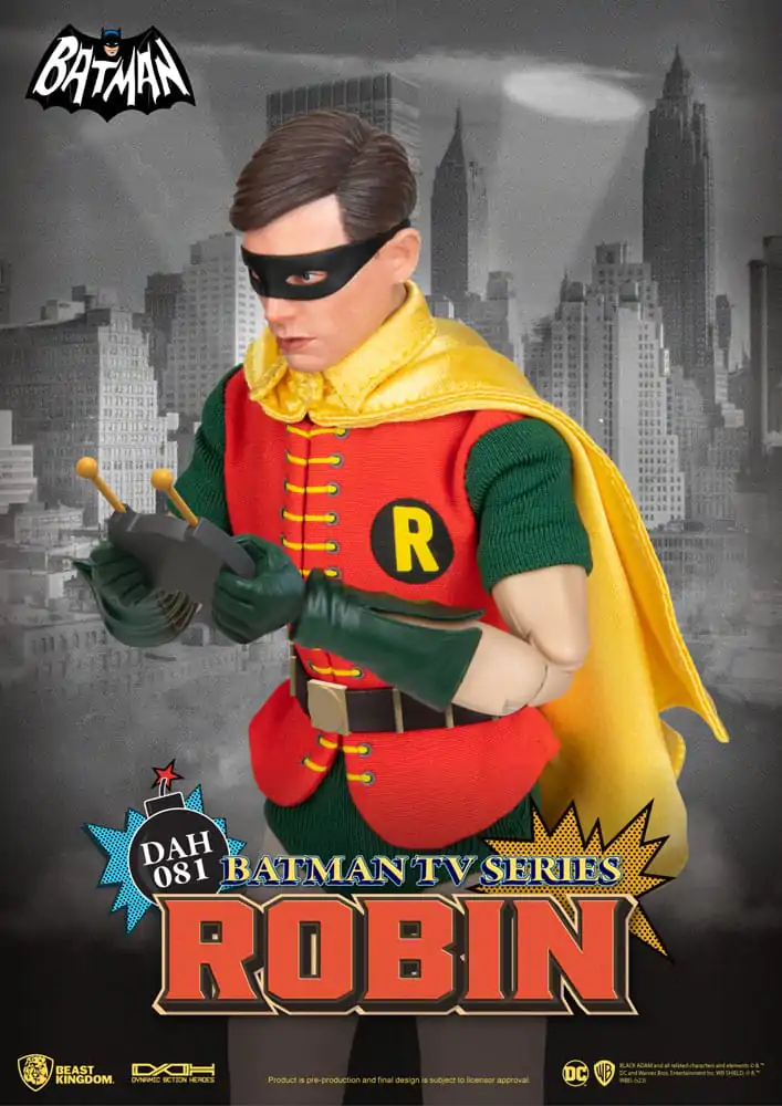 DC Comics Dynamic 8ction Heroes 1/9 Batman TV Series Robin akciófigura 24 cm termékfotó