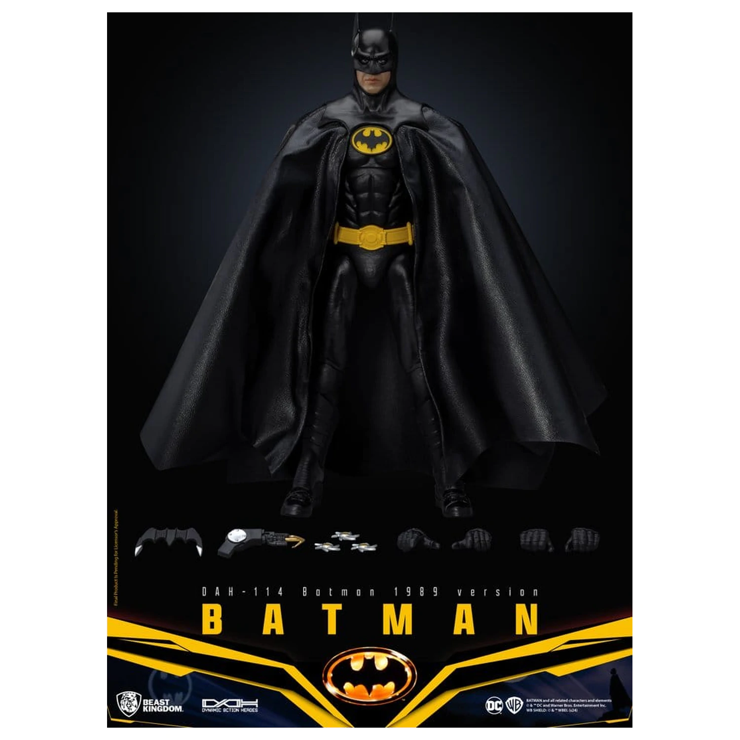 DC Comics Dynamic 8ction Heroes akciófigura Batman 1989 Standard Version 21 cm termékfotó