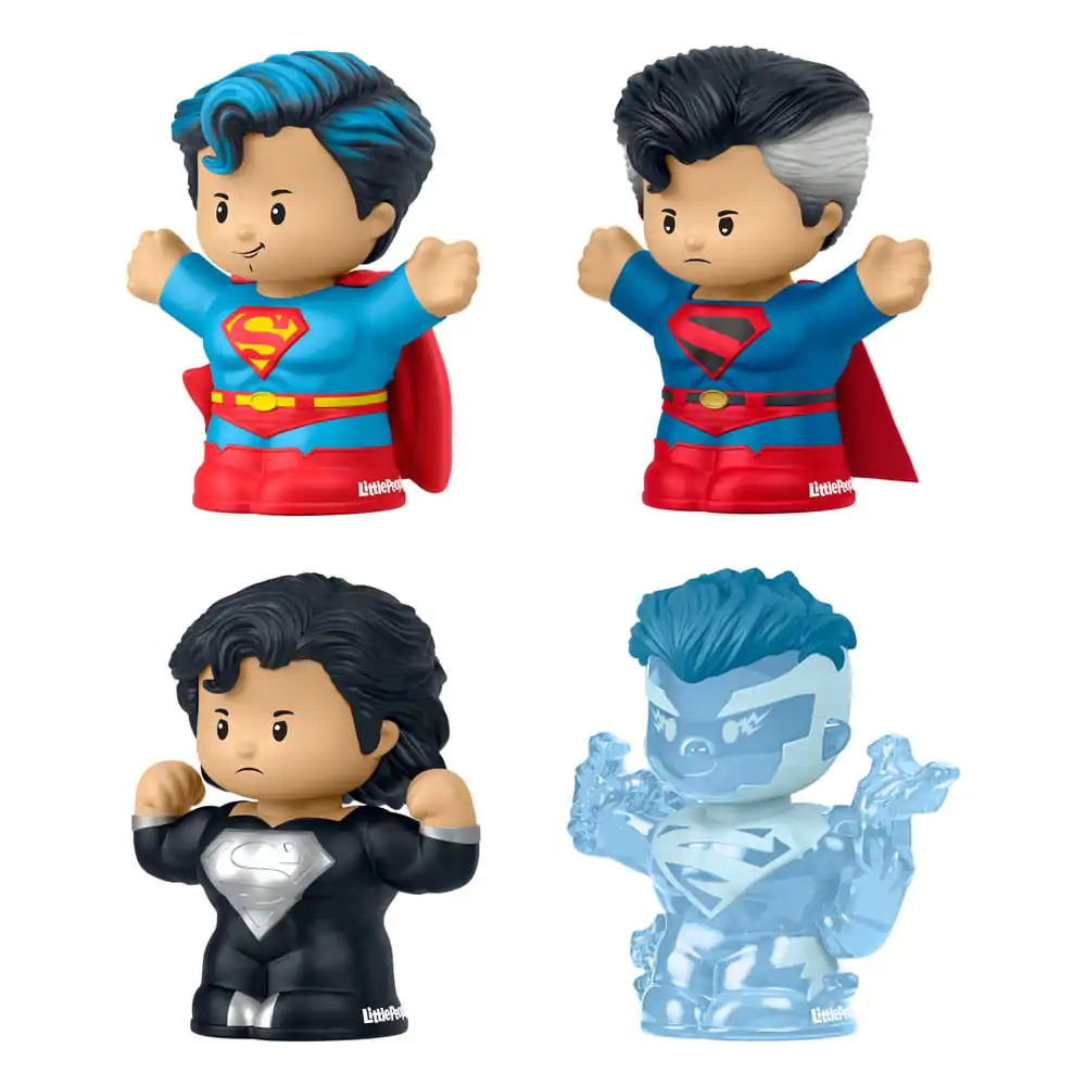 DC Comics Fisher-Price Little People Collector 4 db-os Mini figura csomag Superman: Through the Ages 7 cm termékfotó