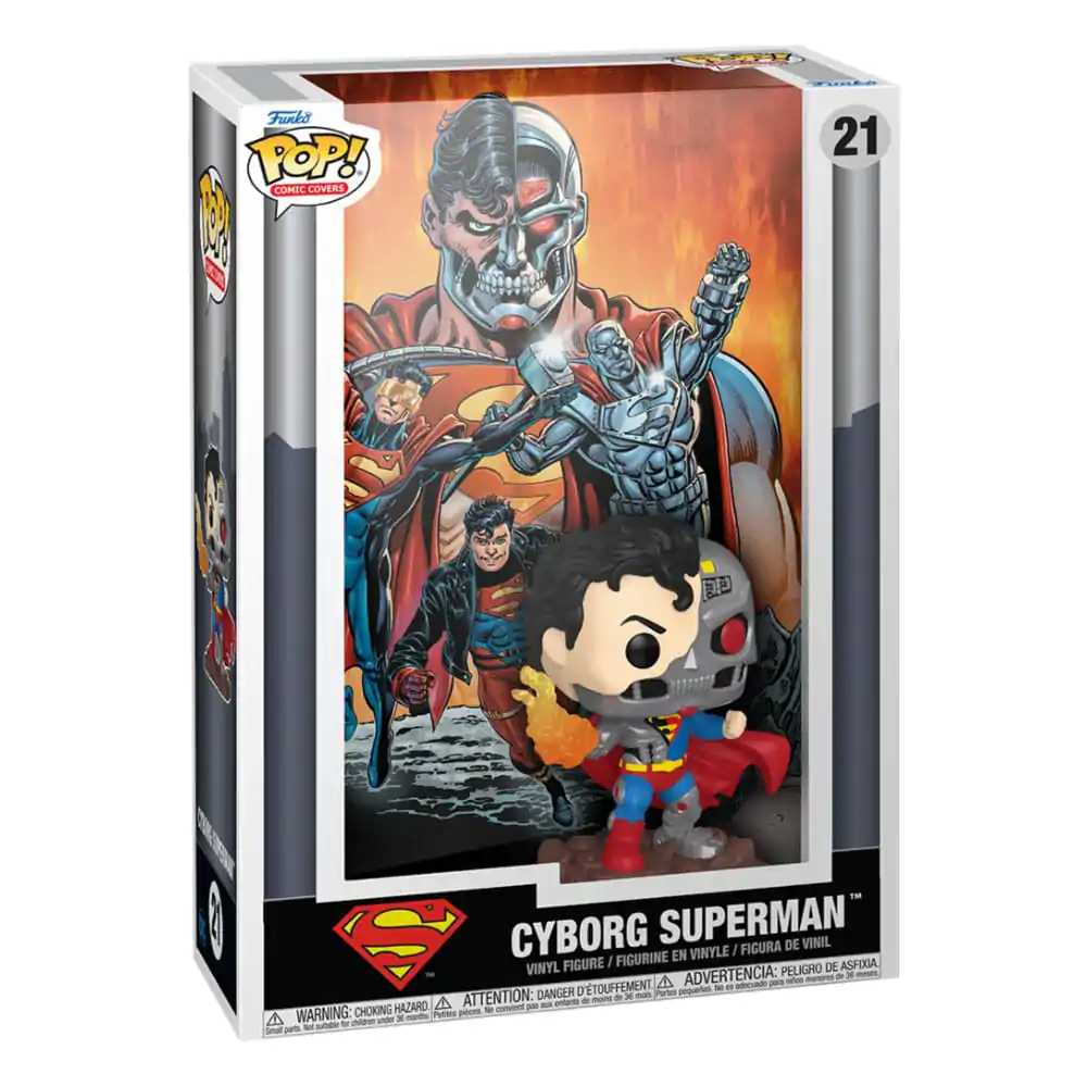 DC Comics Funko POP! Comic Cover Vinyl figura Cyborg Superman 9 cm termékfotó