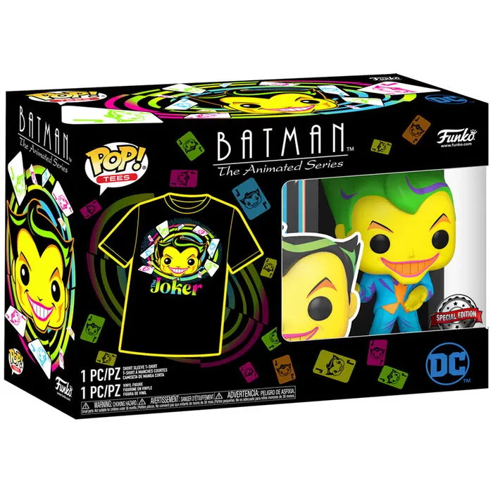 DC Comics Funko POP! Figur & T-Shirt Set Joker Exkluzív termékfotó