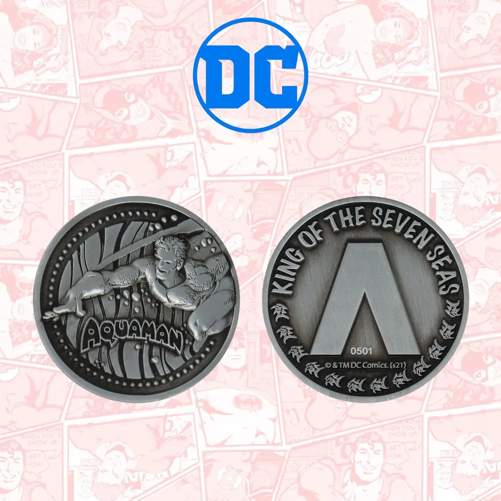 DC Comics Gyűjthető érme Aquaman Limitált kiadás termékfotó