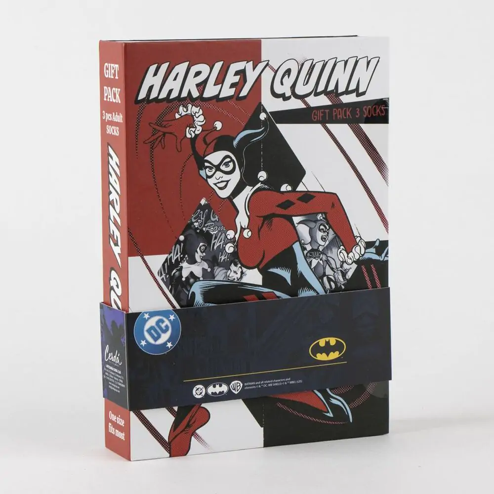 DC Comics Harley Quinn 3 db-os felnőtt zokni csomag termékfotó