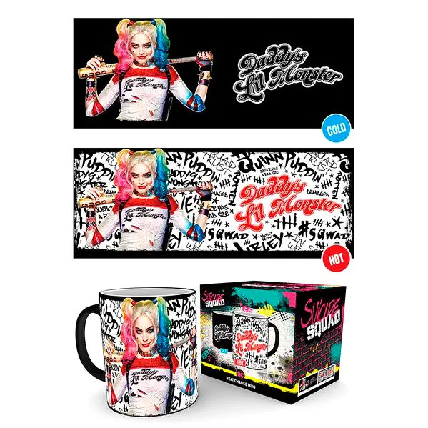 DC Comics Harley Quinn Daddys Lil Monster hőre változó bögre termékfotó