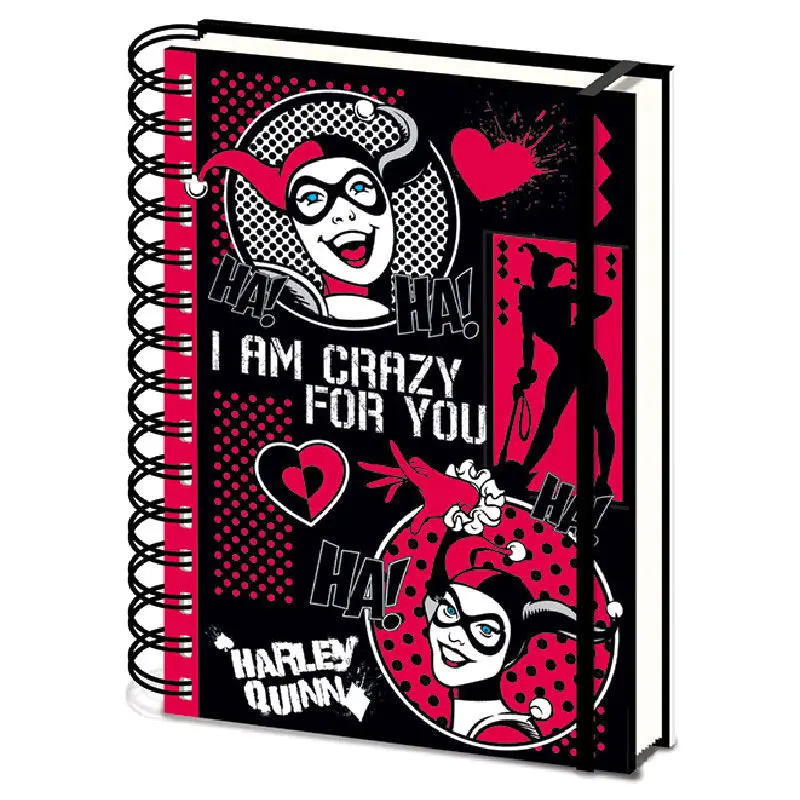 DC Comics Harley Quinn Megőrülök érted A5 jegyzetfüzet termékfotó
