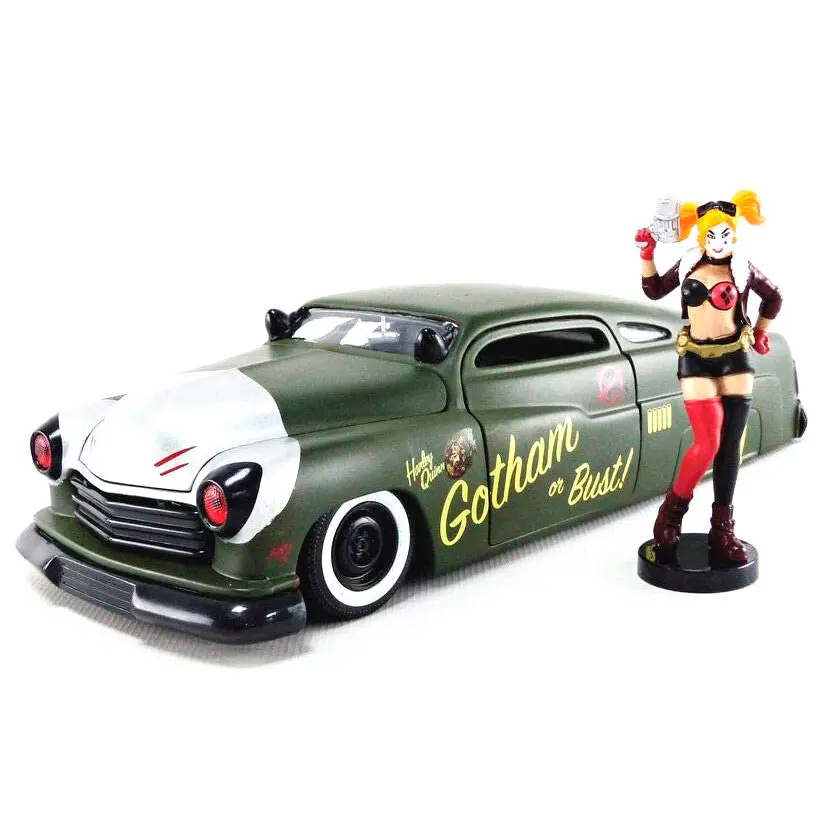 DC Comics Harley Quinn Mercury 1951 fém kocsi és figura csomag termékfotó