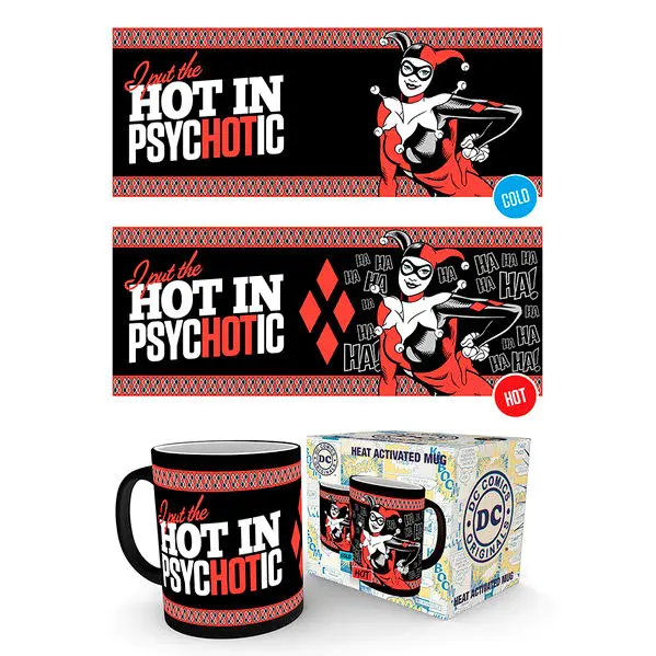 DC Comics Harley Quinn Psychotic hőre változó bögre termékfotó