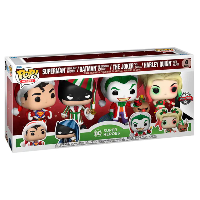 DC Comics Holiday Funko POP! Heroes Vinyl figura 4 db-os csomag 9 cm termékfotó