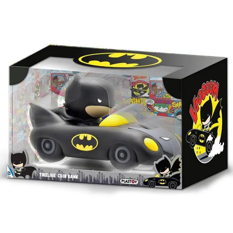DC Comics Justice League Batman Batmobile Chibi persely figura 16cm termékfotó