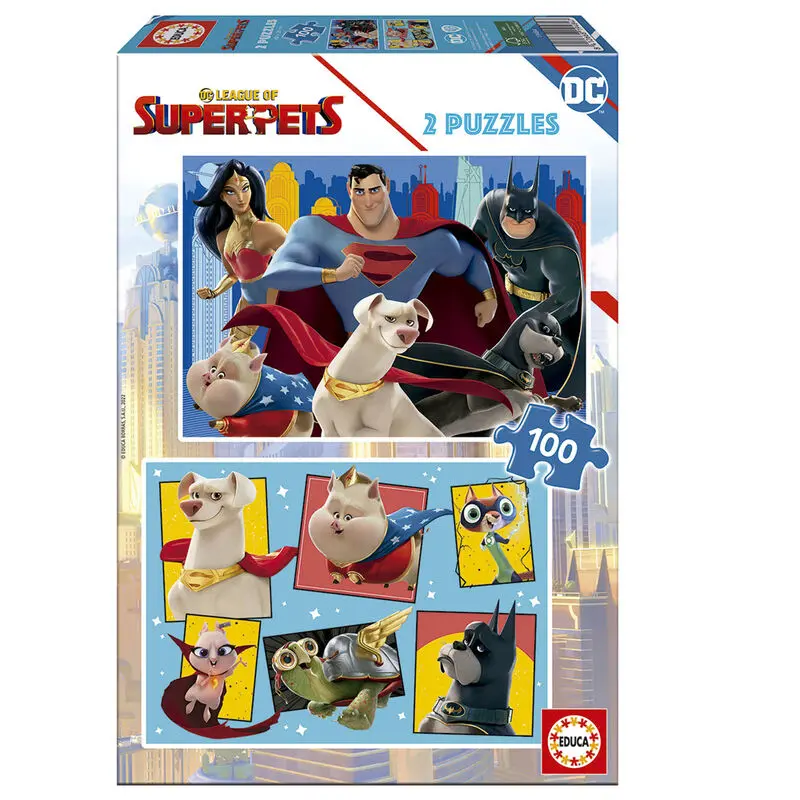 DC Comics League of Super Pets puzzle 2x100db-os termékfotó