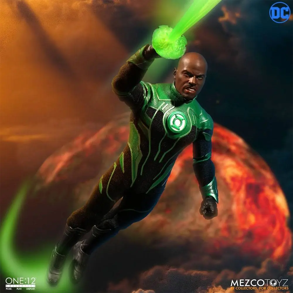 DC Comics Light-Up 1/12 John Stewart - The Green Lantern akciófigura 17 cm termékfotó
