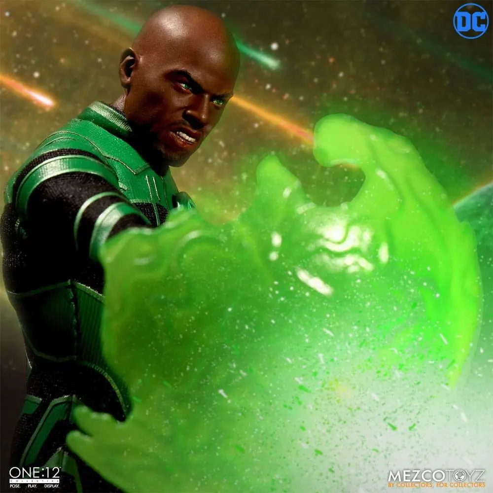 DC Comics Light-Up 1/12 John Stewart - The Green Lantern akciófigura 17 cm termékfotó