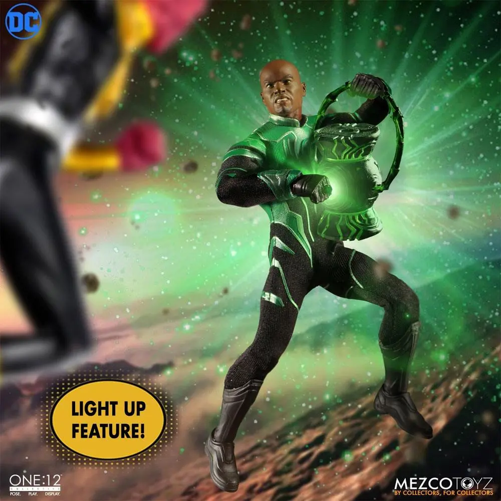 DC Comics Light-Up 1/12 John Stewart - The Green Lantern akciófigura 17 cm termékfotó