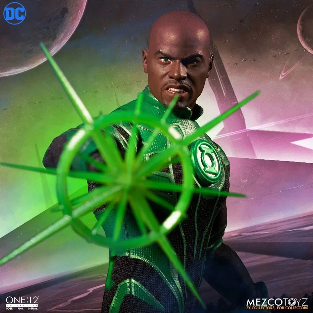 DC Comics Light-Up 1/12 John Stewart - The Green Lantern akciófigura 17 cm termékfotó