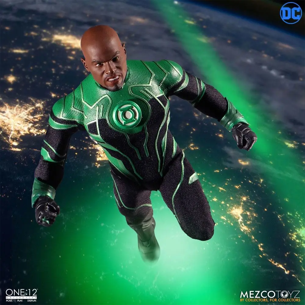 DC Comics Light-Up 1/12 John Stewart - The Green Lantern akciófigura 17 cm termékfotó