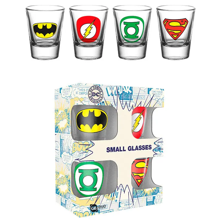 DC Comics Logós 4-es ivós pohár csomag termékfotó